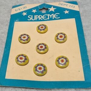 Supreme Yellow Floral Buttons